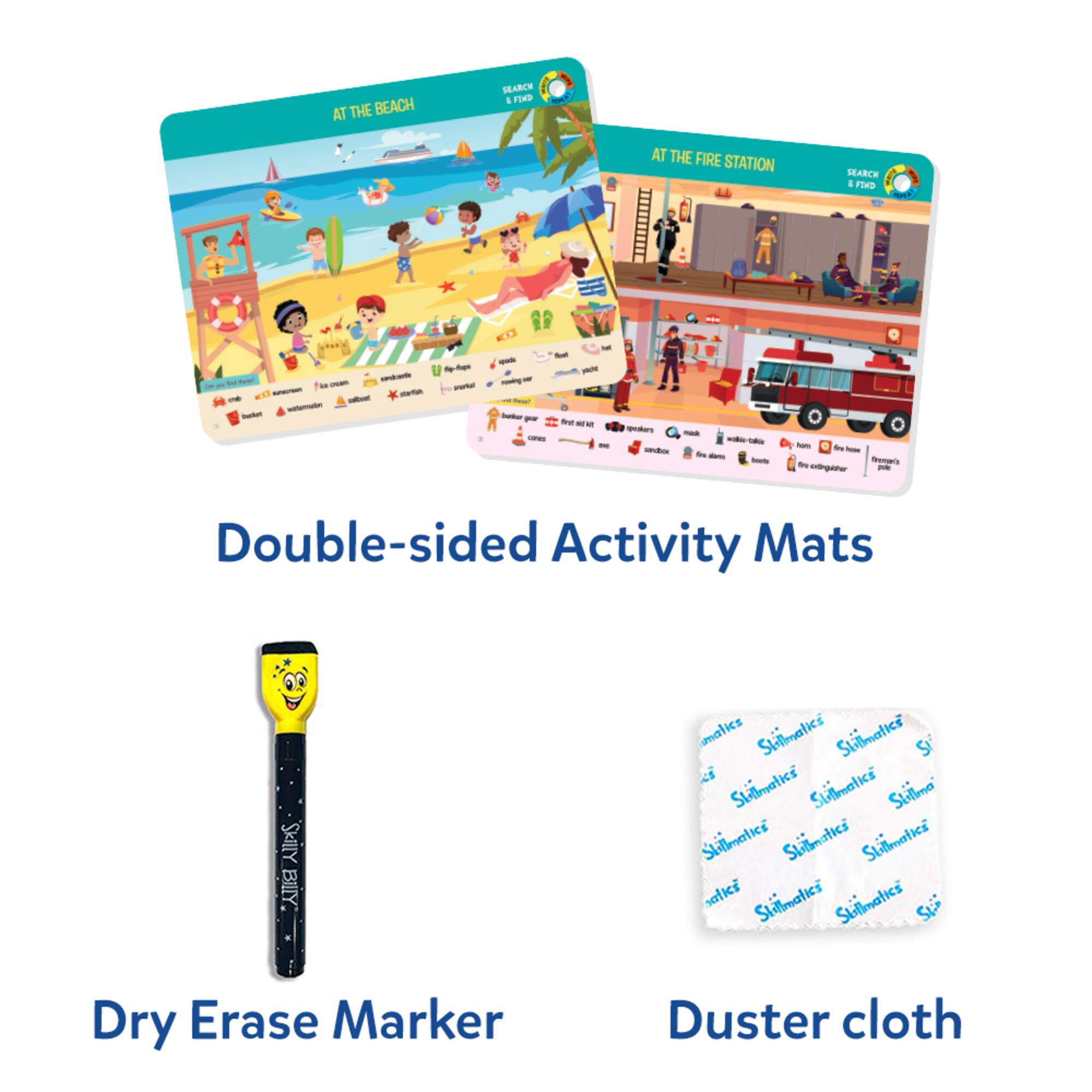 Skillmatics® Search & Find Write & Wipe Activity Mats